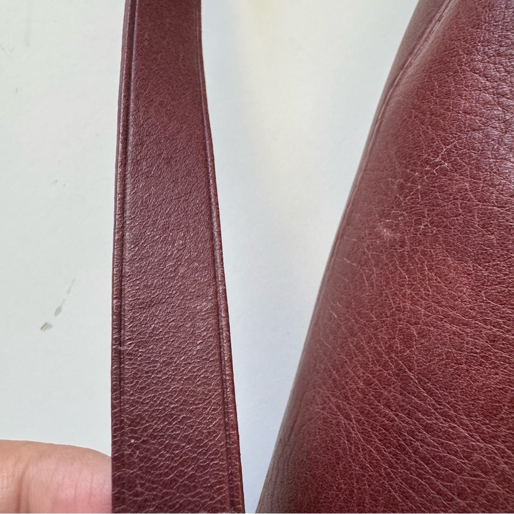 Madewell The Zip Top Transport Crossbody in Burgundy Red Leather - Picture 11 of 15